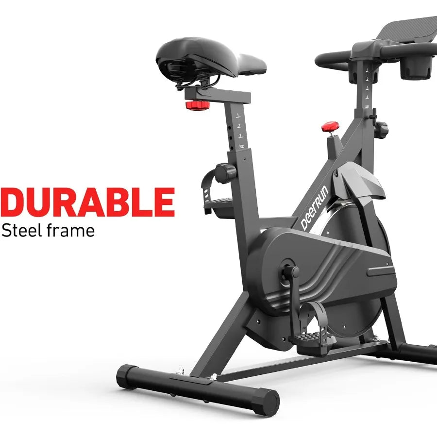 Indoor Cycling Bike with Adjustable Magnetic Resistance and Low-Noise Operation for Home Cardio Fitness 300lbs Weight Capacity