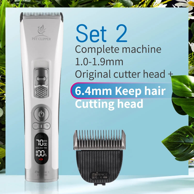 Electrical Pet Clipper Cordless Dog Grooming Trimmer With USB Rechargeable