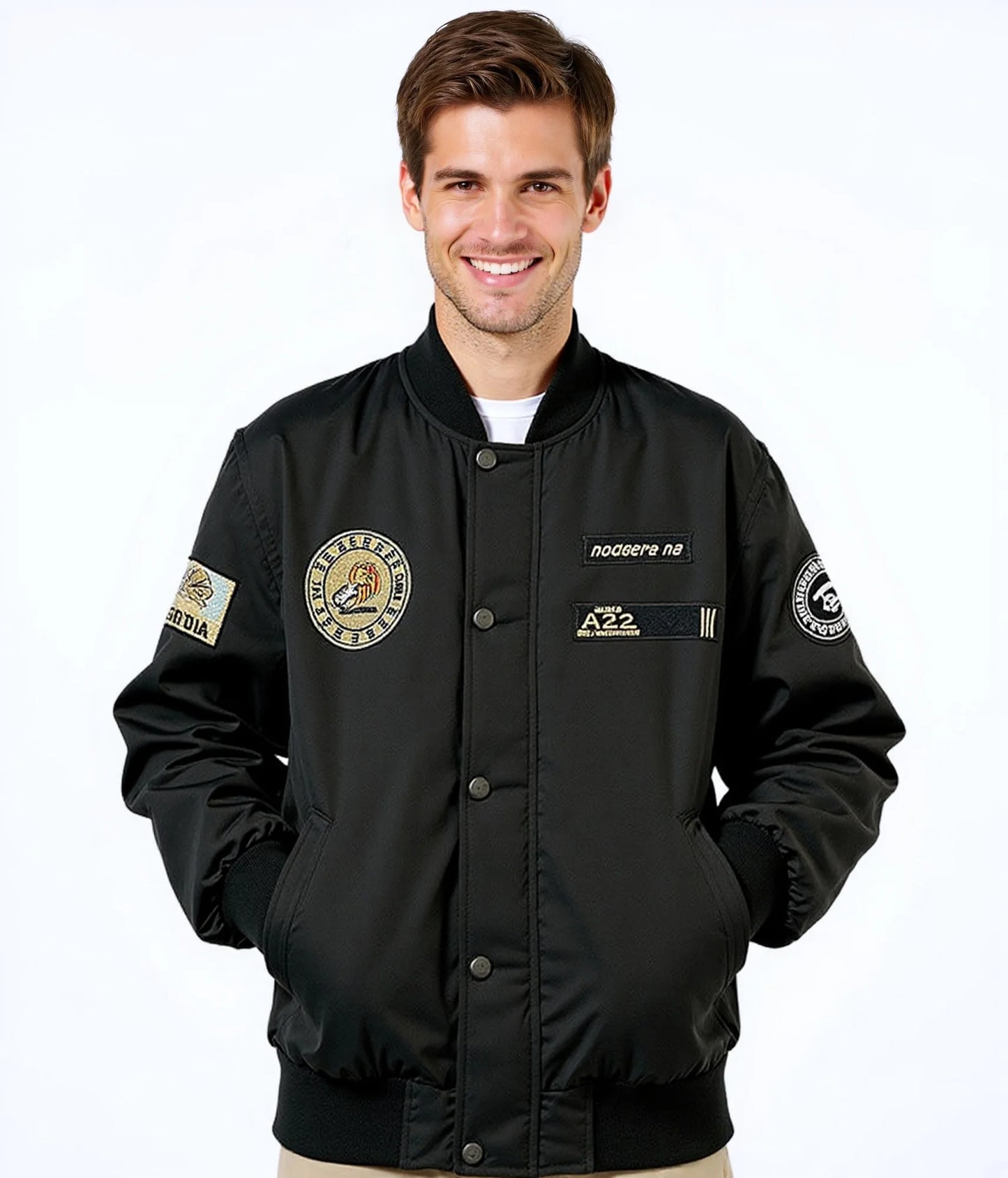 Pilot jacket, men's spring and autumn coat, men's American baseball jacket, functional style, ins trendy clothing, autumn wear