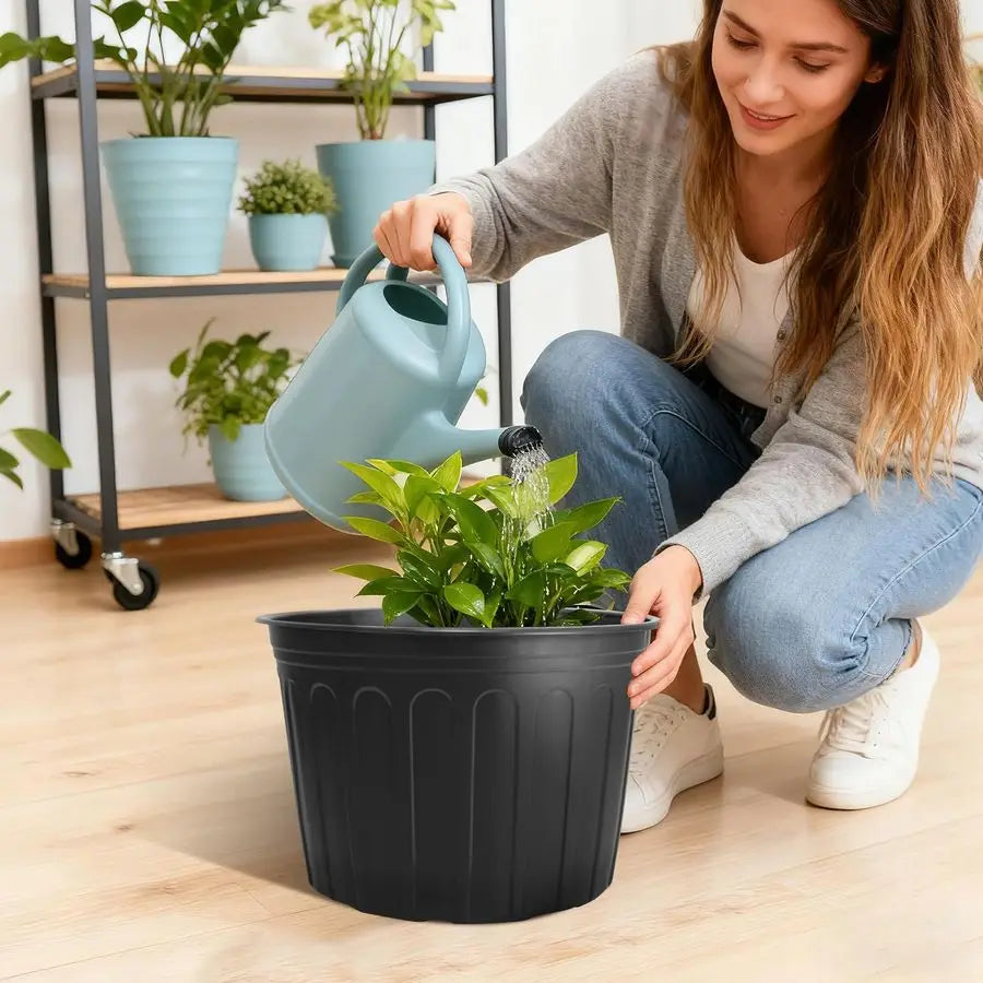 30 Pack 5 Gallon Plastic Nursery Pots,12.8 Inch Thickened Soft Plant Pots with Drainage Holes,Flower Planter Container for Seedl