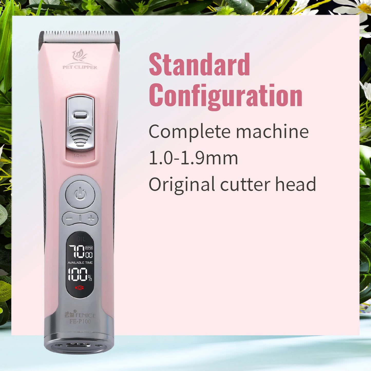 Electrical Pet Clipper Cordless Dog Grooming Trimmer With USB Rechargeable